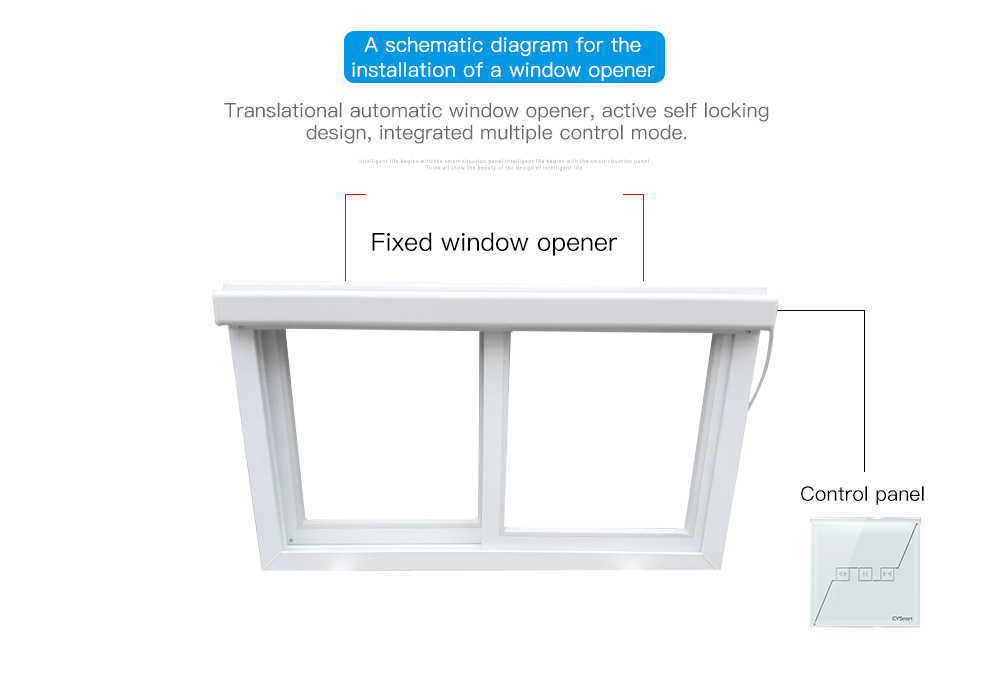 Translational window opener